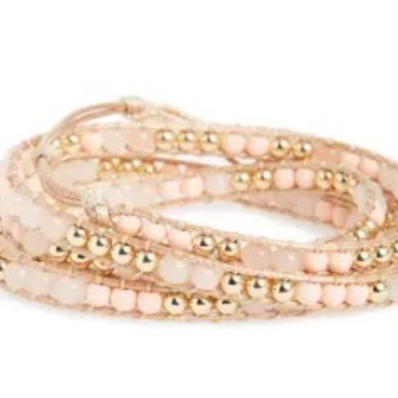 Rebecca Minkoff Mixed Media Wrap Bracelet rose gold - Picture 3 of 5
